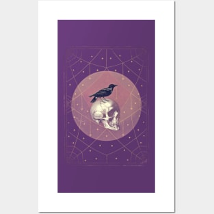 Crow and Skull Collage Posters and Art